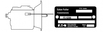 Eaton Fuller Mid range transmission model ID